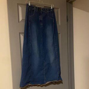 For Joseph Blue Denim Skirt 27 inch waist vintage